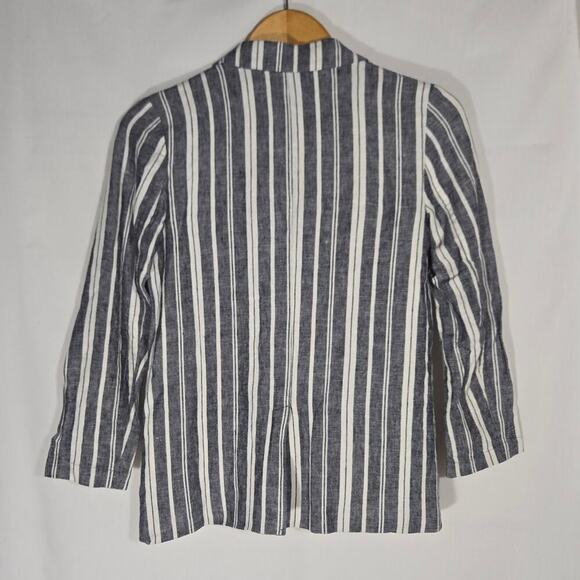 Cupcakes And Cashmere Linen Maestro Blazer Striped Nautical Coastal Yacht 4 - Picture 10 of 10